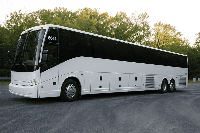exterior of Charter Bus Rental Waco coach bus