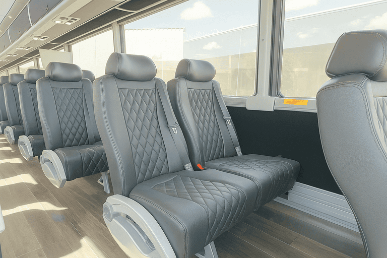 interior of Charter Bus Rental Waco charter bus